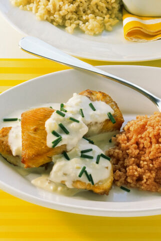 Rahmschnitzel mit Couscous Rahmschnitzel mit Couscous