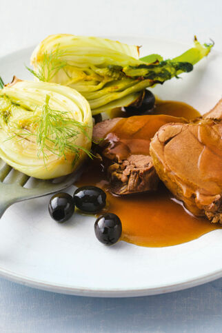 Rehschulter mit gratiniertem Fenchel Rehschulter mit gratiniertem Fenchel