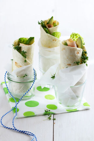 Puten-Wrap mit Avocado Puten-Wrap mit Avocado