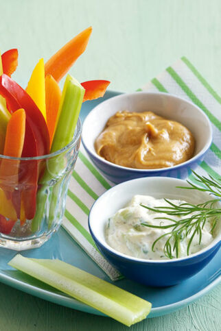 Gemüsesticks mit zwei Dips Gemüsesticks mit zwei Dips