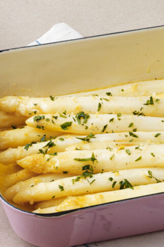 Ofenspargel mit Zitronenbutter Ofenspargel mit Zitronenbutter