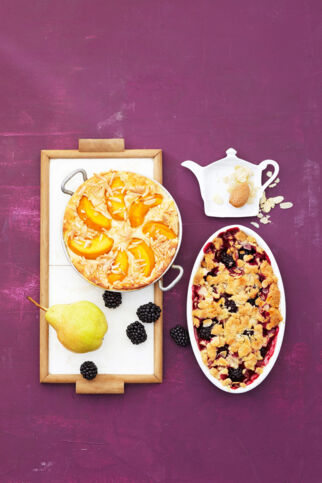 Birnen-Brombeer-Crumble