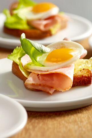 Strammer Max mit Wachtelei Strammer Max mit Wachtelei