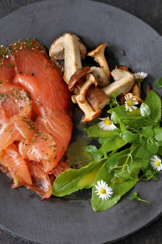 Gebeizter Pfefferlachs mit frischem Dill Gebeizter Pfefferlachs mit frischem Dill