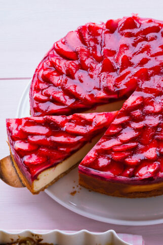 Cheesecake mit Erdbeeren Cheesecake mit Erdbeeren