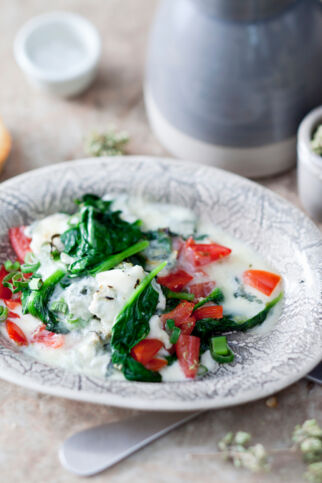Spinatpfännchen mit Gorgonzola