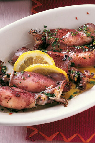 Gegrillte Tintenfischchen Gegrillte Tintenfischchen