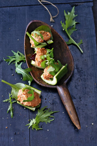 Gefüllte Zucchinischiffchen Gefüllte Zucchinischiffchen