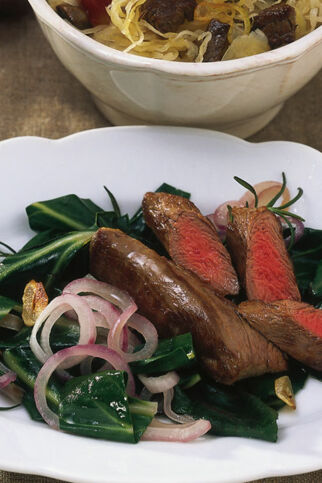 Lammfilet mit Mangold Lammfilet mit Mangold