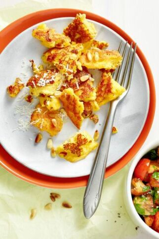 Polenta-Schmarren mit Pilzen