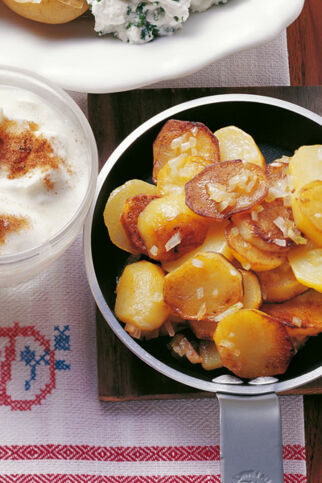 Bratkartoffeln mit Dickmilch Bratkartoffeln mit Dickmilch