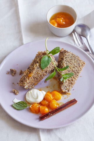 Mohn-Amaranth-Pudding mit Physaliskompott Mohn-Amaranth-Pudding mit Physaliskompott