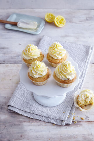 Zitronencupcakes mit Frischkäse-Topping