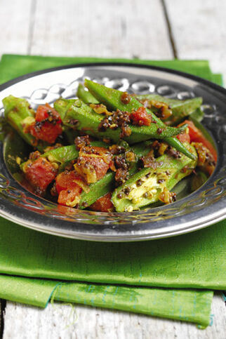 Okra-Tomaten-Gemüse Okra-Tomaten-Gemüse