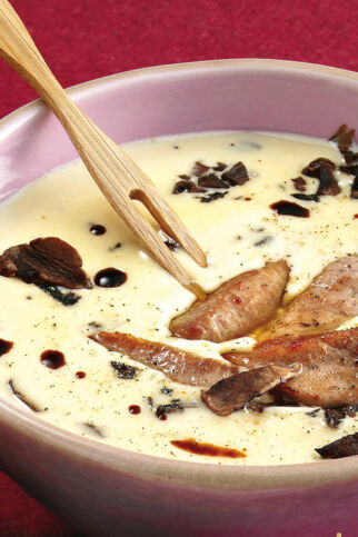 Schmelzkäse-Pilz-Fondue Schmelzkäse-Pilz-Fondue