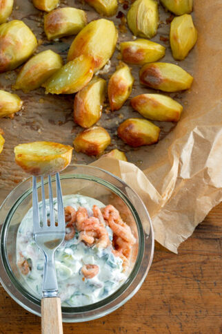 Ofenkartoffeln mit Krabbensauce Ofenkartoffeln mit Krabbensauce