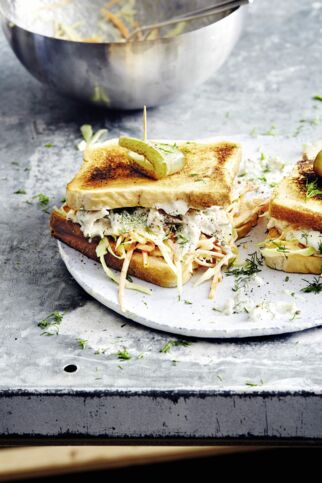 Forellensandwiches mit Coleslaw