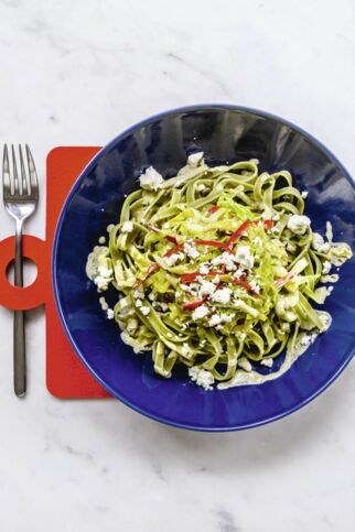 Linsennudeln mit Paprikakraut Linsennudeln mit Paprikakraut