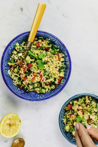 Buchstabennudel-Taboulé Buchstabennudel-Taboulé