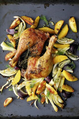 Ente mit Kartoffeln, Fenchel und Orange Ente mit Kartoffeln, Fenchel und Orange