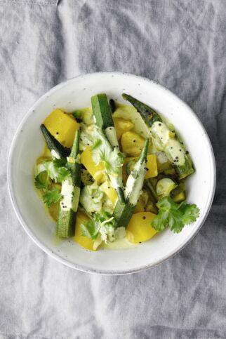 Kartoffel-Okra-Currymit Joghurt Kartoffel-Okra-Currymit Joghurt