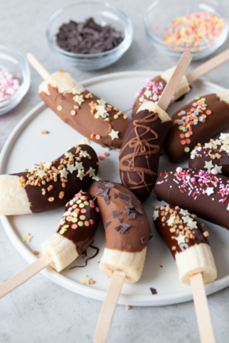 Bananeneis am Stiel Bananeneis am Stiel