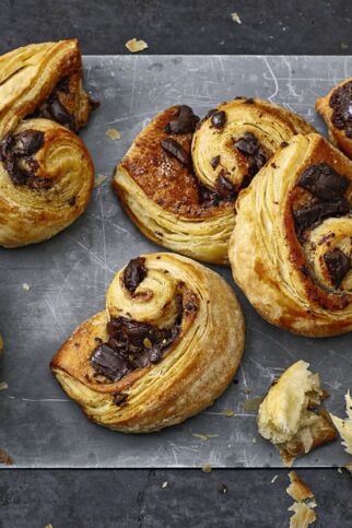 Schokoschnecken mit Zimt Schokoschnecken mit Zimt