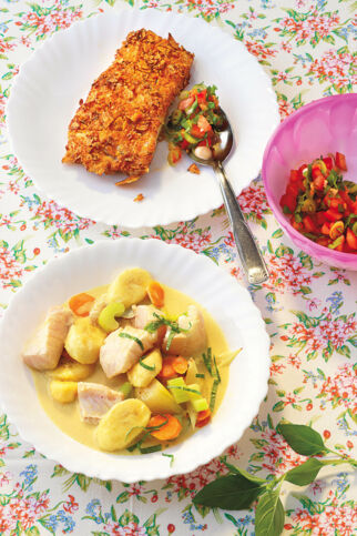 Nacho-Fisch mit Salsa Nacho-Fisch mit Salsa