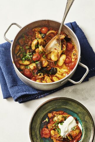 Auberginen-Bohnen-Gemüse Auberginen-Bohnen-Gemüse