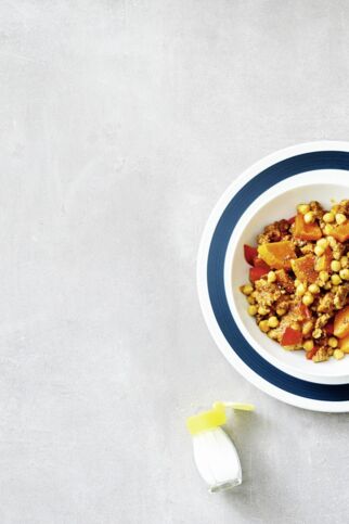 Süßkartoffelpfanne mit Hack