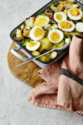 Stockfisch à Brás mit
Kartoffeln und Ei Stockfisch à Brás mit
Kartoffeln und Ei