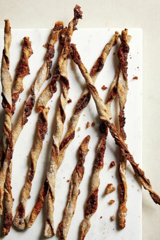 Gedrehte Pizzastangen Gedrehte Pizzastangen