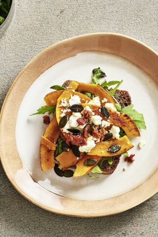 Kürbis-Feta auf Röstbrot Kürbis-Feta auf Röstbrot