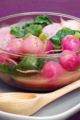 Glasierte Radieschen Glasierte Radieschen