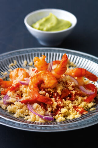 Couscoussalat mit Chili-Garnelen Couscoussalat mit Chili-Garnelen