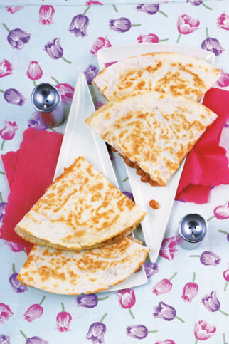 Chilibohnen-Tortilla-Pizza Chilibohnen-Tortilla-Pizza