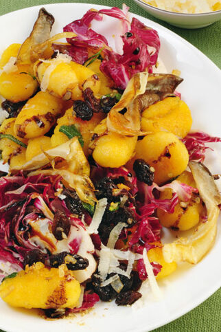 Gnocchi mit Radicchio und Austernpilzen
