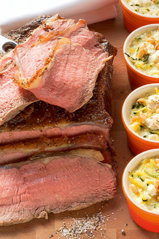 Roastbeef mit Zucchinigratin