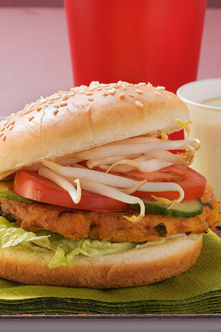 Tofu-Sprossen-Burger Tofu-Sprossen-Burger