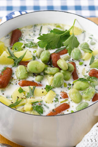 Dicke-Bohnen-Topf mit Kabanossi Dicke-Bohnen-Topf mit Kabanossi