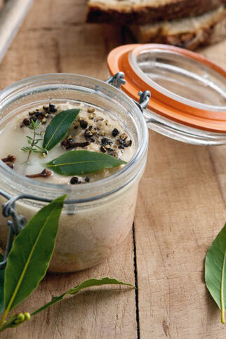 Schweine-Rillettes mit Lorbeer Schweine-Rillettes mit Lorbeer