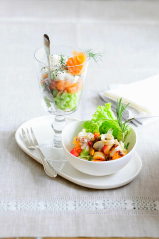 Räucherlachs-Gurken-Salat