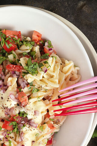 Nudelsalat mit Koriander Nudelsalat mit Koriander