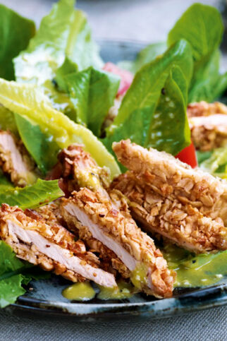Caesar Salad mit Knusperschnitzel