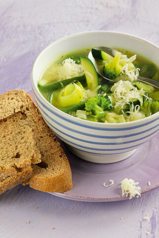 Grüne Reissuppe
