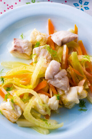 Seelachs auf Fenchelgemüse Seelachs auf Fenchelgemüse