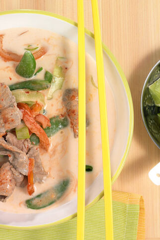 Kokossuppe mit Rind Kokossuppe mit Rind