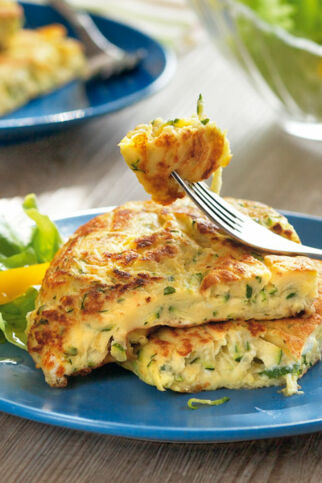 Zucchinipfannkuchen mit Schafskäse Zucchinipfannkuchen mit Schafskäse