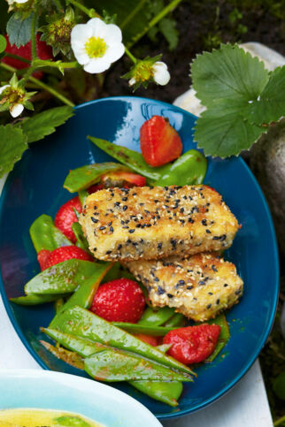 Gebratener Tofu mit Zuckerschoten Gebratener Tofu mit Zuckerschoten