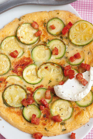 Zucchini-Speck-Pfannkuchen